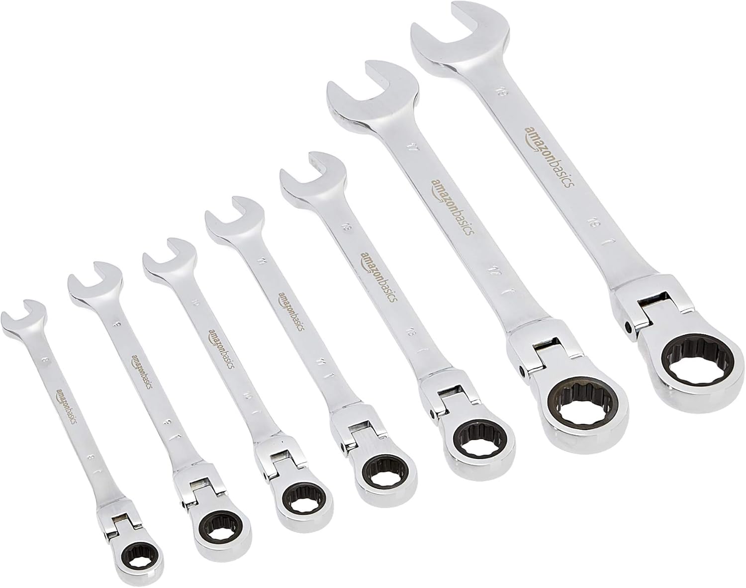 Amazon Basics Flexible Ratcheting Wrench Set 5 Piece BigaMart