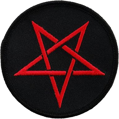 Amazon Com Red Pentagram Star Embroidered Patch Iron On Evil