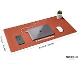Nordik By Design Cork Leather Desk Mat 89x43cm Non-Slip Vegan Leather view 6