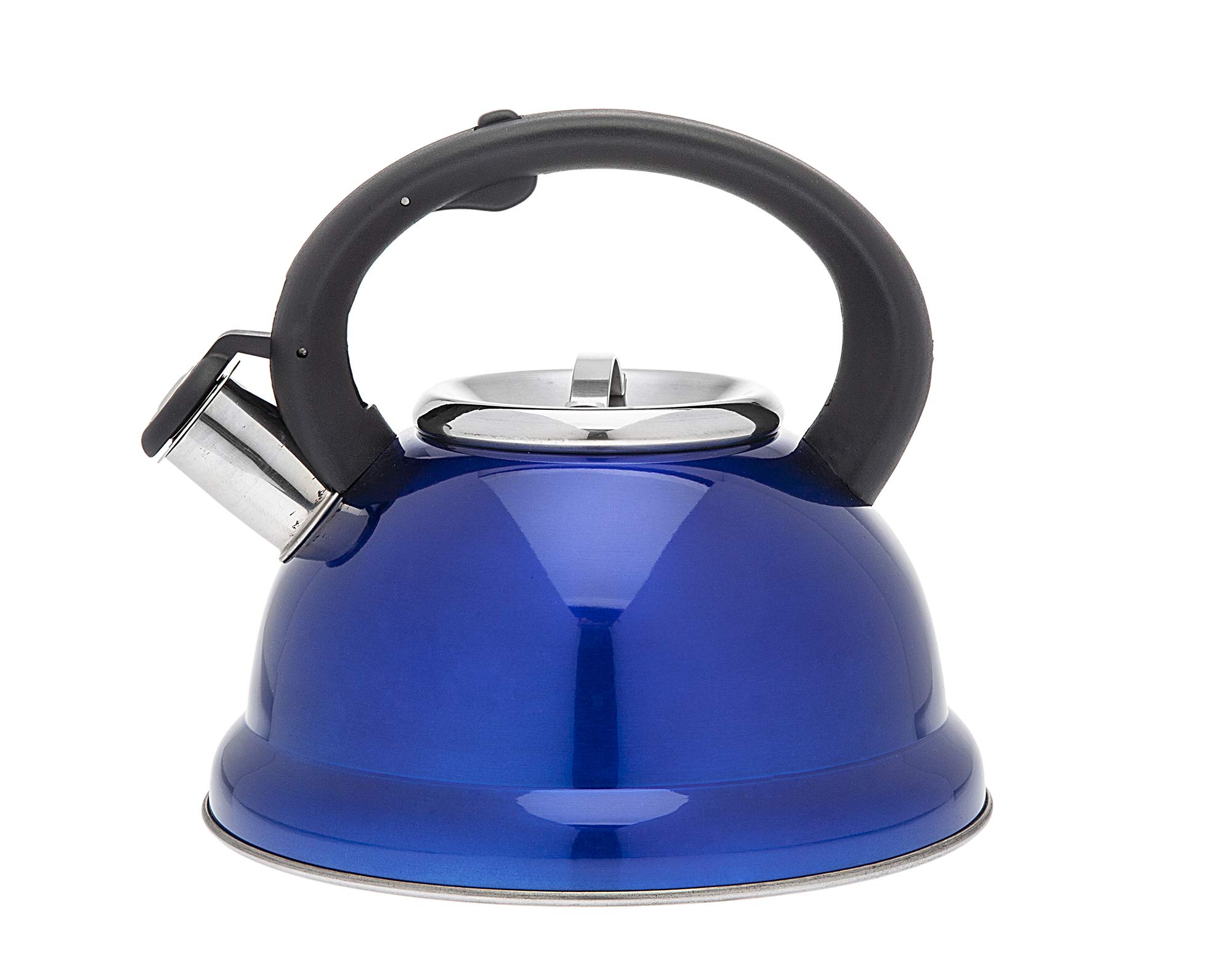 STUDIO SILVERSMITHSBlue Tea Kettle Stainless Steel Whistling Teapot - 2.6 Liter