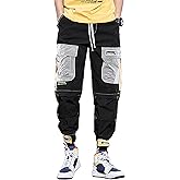 MOKEWEN Men's Women Techwear Streetwear Visual Kei Jogger Cargo Hip Hop Pants with Pockets
