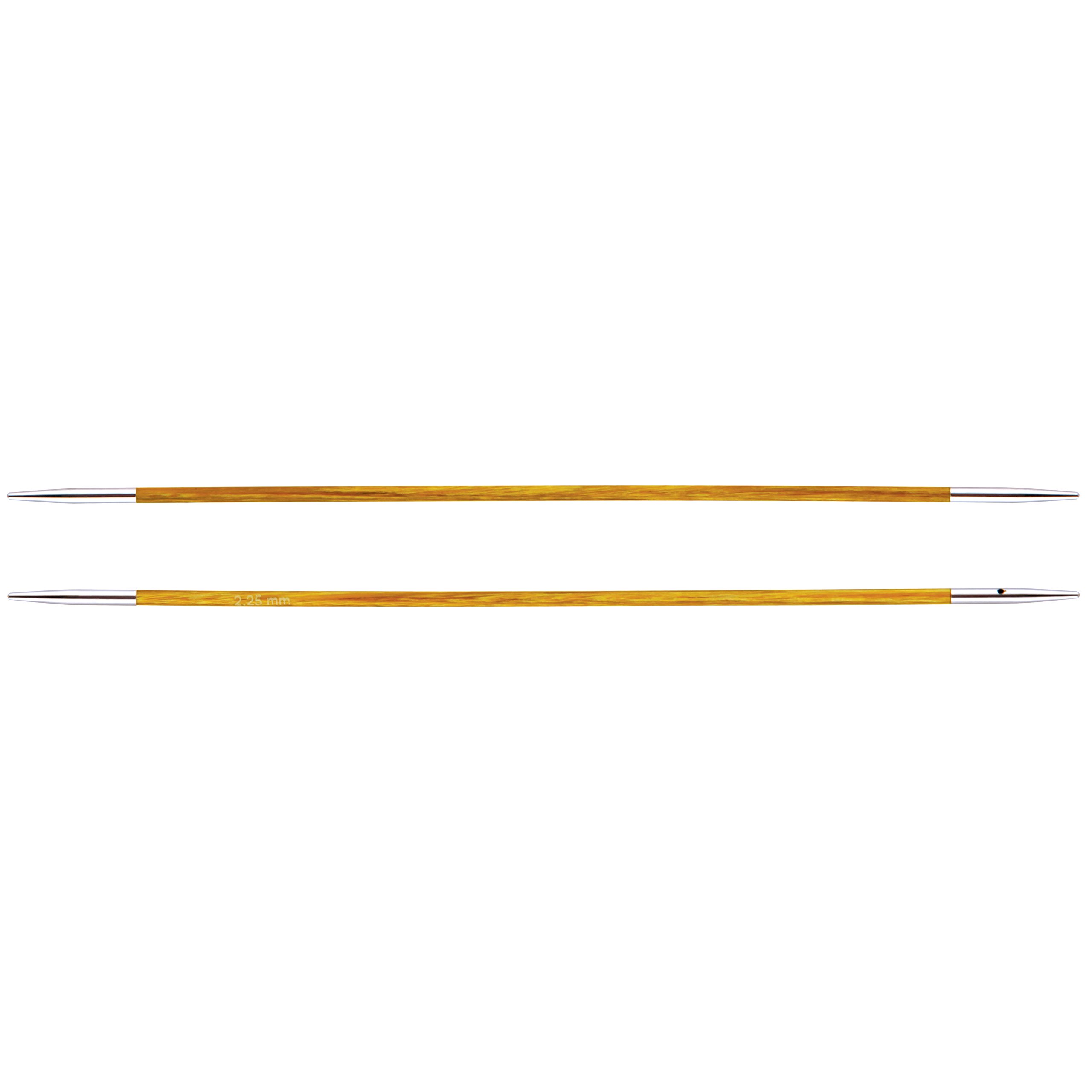 KnitPro Royale: Knitting Pins: Sets of 6: Double Ended: 15cm x 2.25mm, Birchwood, brass Multi-Colour, 15 x 0.23 x 0.23 cm