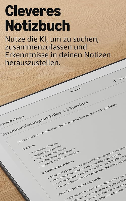 Kindle Scribe 32 GB (neueste Generation) – 11-Zoll-Display mit Frontlicht – Dünner, leichter, schneller – Schreibe im integrierten Notizbuch, in Dokumenten und Büchern