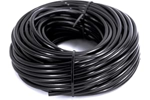 QMET 100ft 1/4 inch Blank Drip Irrigation Tubing,1/4 Irrigation Tubing Drip Irrigation Parts Drip Line Irrigation Hose for Drip Irrigation System, Garden Watering Tube Line for Garden Irrigation System