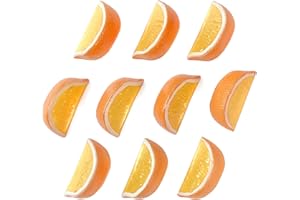 Hagao Fake Orange Block Artificial Fruit Wedge Slice Simulation Lifelike Fake for Home Party Kitchen Decoration Orange 10 pcs