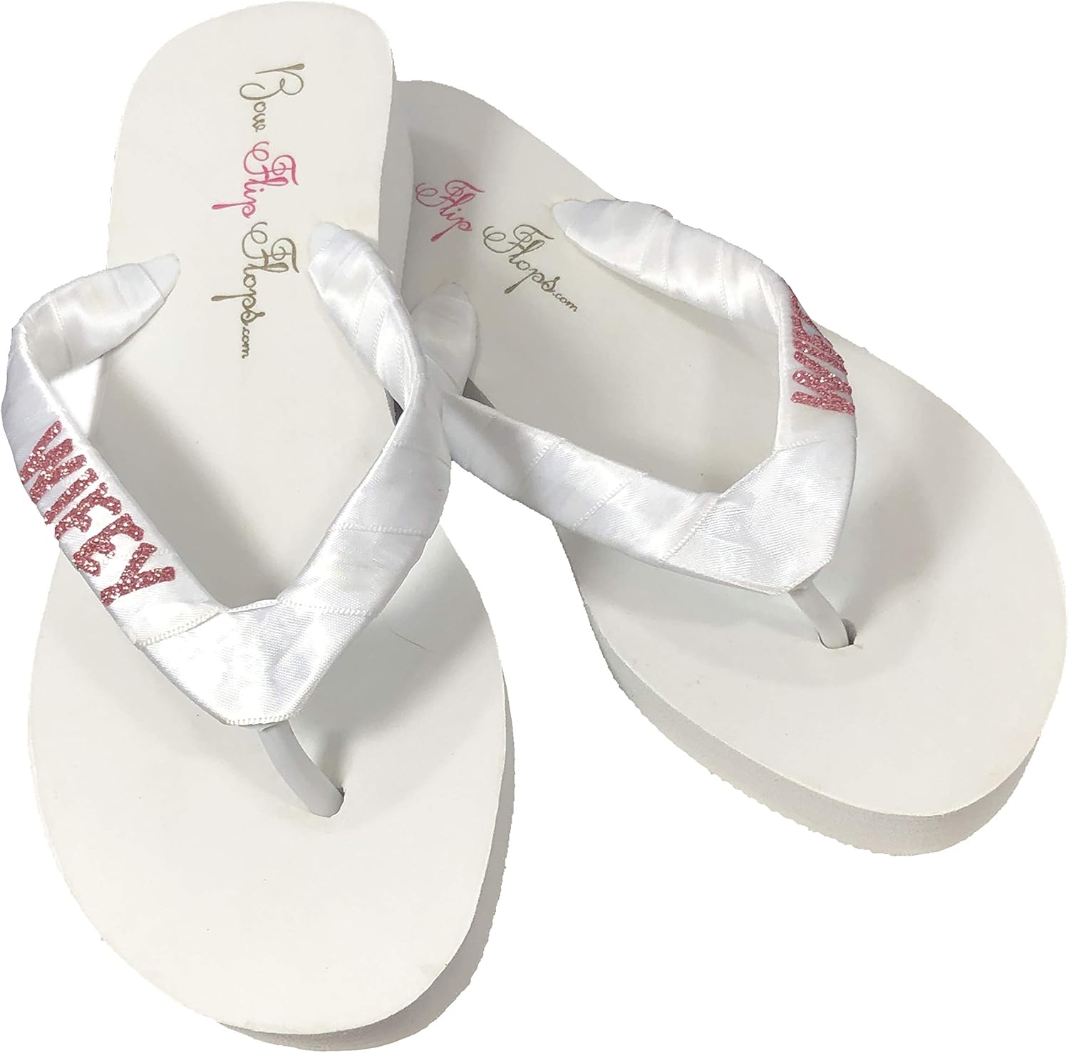 white flip flops amazon