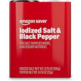 Amazon Saver, Iodized Salt &amp; Black Pepper, 3.75 Oz
