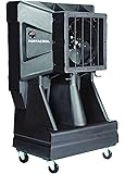Portacool PAC163SVT 16-Inch Portable Evaporative Cooler with Vertical Tank, 3900 CFM, 900 Square Foot Cooling Capacity, Black