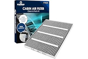 KURIMUP CF11775 Premium Cabin Air Filter with Activated Carbon,Fit for Ford Edge (2015-2023)/Fusion (2013-2020)/SSV Plug-In Hybrid (2019-2020), Lincoln Continental/MKX/MKZ/Nautilus