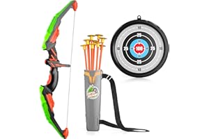 BENNOL Bow and Arrow for Kids, Kids Archery Set with Light-up LED, Target & Quiver, Indoor & Outdoor Kids Archery Boys Toys Gifts for 3 4 5 6 7 8-12 Years Old Boys Girls