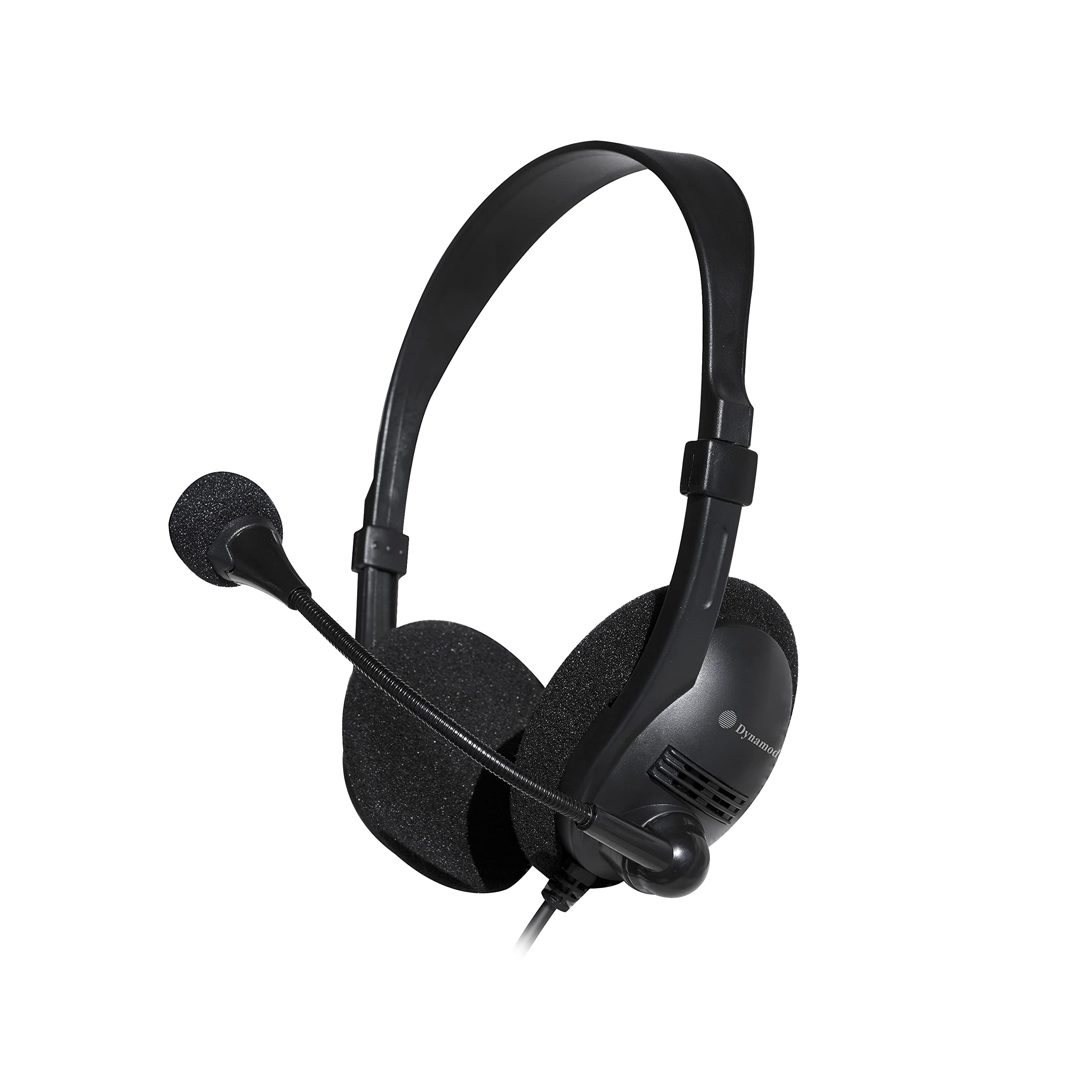 Dynamode DH-440-USB Over The Head Stereo Headset with Microphone Clear Calls, For Skype, Zoom Gaming, Call Center Office, Ultra-Comfort, Premium Sound, Lightweight Headband- Black