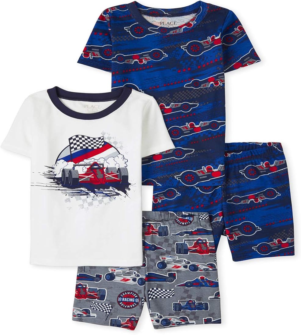 The Children's Place Boy Race Car Snug Fit Cotton 4Piece