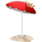 JoeShade Portable UV Sun Shade Umbrella with Tripod Stand – Lightweight, Adjustable, and Instant Sun Protection for Outdoor Sports, Camping, and More – Red