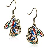 Wrangler Western Boots Horse Dangle Earrings for Women Cowgirl Cowboy Lightweight Retro Country Chocha Jewelry