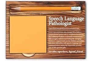 MFOMFO Thank You Appreciation Gifts for Speech Language Pathologist, SLP Thank You Gift for Her Graduation Retirement Birthday, Speech Language Pathologist Office Self-Stick Note Pad Holders-LBB29