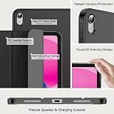JETech Case for iPad 11th 10th Gen 11" 10.9" 2025 2022 Slim Smart Cover Black view 3