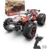 Carox Remote Control Car, 2.4GHz 26KM/H High Speed RC Car, 1:18 Off-Road Monster Truck with LED Lights, Proportional Throttle & 1800mAh Rechargeable Batteries – Ideal Gift for Boys 6+