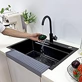 Polpcygne Silicone Sink Edge Protectors For Kitchen Sink Splash Guard, Kitchen Sink Splash Guard, Silicon Sink Protector For Granite,Quartz - Gray