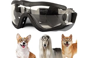 Medium Dog Sunglasses with Adjustable Strap UV Protection, Winproof Puppy Sunglasses, Suitable for Dogs Eyes Protection，Soft 