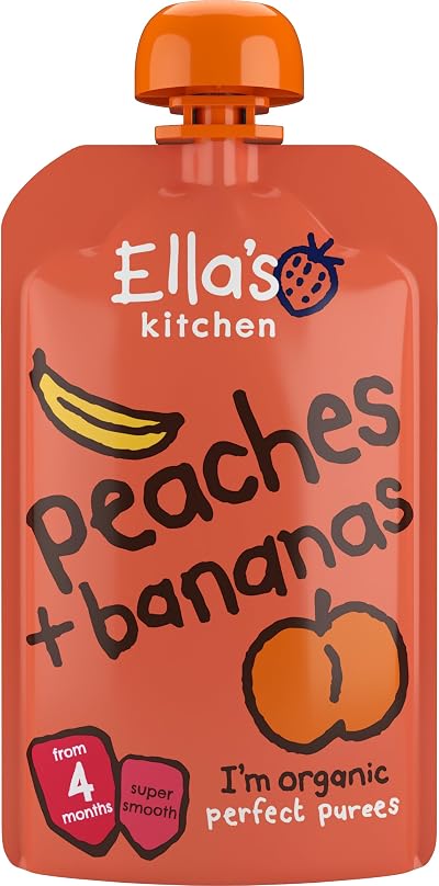 Ella's Kitchen Organic Peaches & Banana Smoothie S1 120g