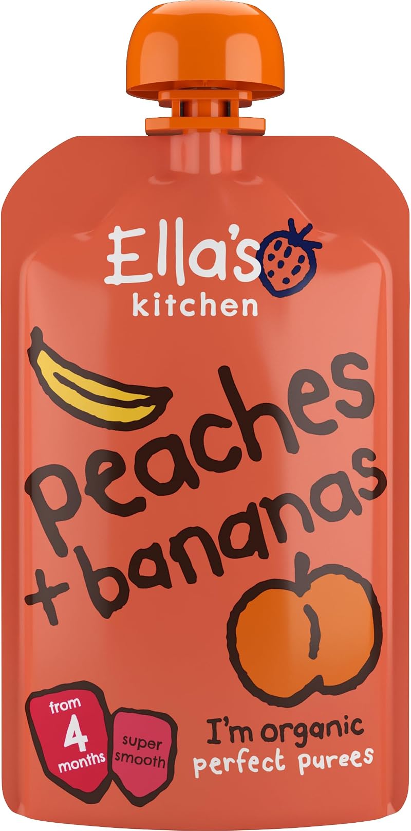 Ella's Kitchen Organic Peaches & Banana Smoothie S1 120g