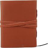 KomalC Handmade Leather Journal 8 x 6 Distressed Tan Buffalo Leather view 4