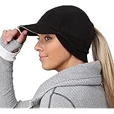TrailHeads Fleece Ponytail Hat for Women – Trailblazer Reflective Winter Hat with Ponytail Hole for Workouts