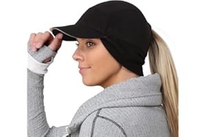 TrailHeads Fleece Ponytail Hat for Women – Trailblazer Reflective Winter Hat with Ponytail Hole for Workouts