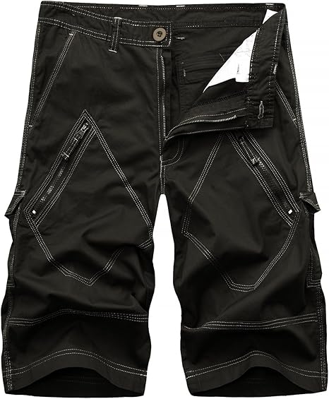 mens cargo pants with zipper side pockets