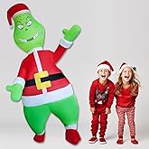 ZYJ-AWASA Funny Inflatable Santa Costume - Green Monster Blow-up Cosutme for Adults/Christmas Party/Parade
