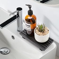 Small Black Bathroom Decor Tray for Counter Dish