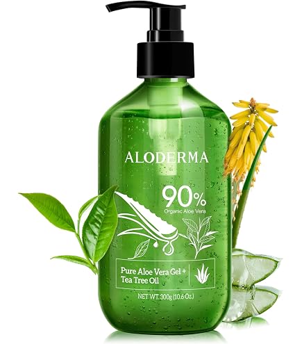 Amazon.com : Aloderma Aloe Vera Gels - 500g Aloe Vera Gel, 300g Aloe Vera  Gel + Tea Tree Oil : Beauty & Personal Care