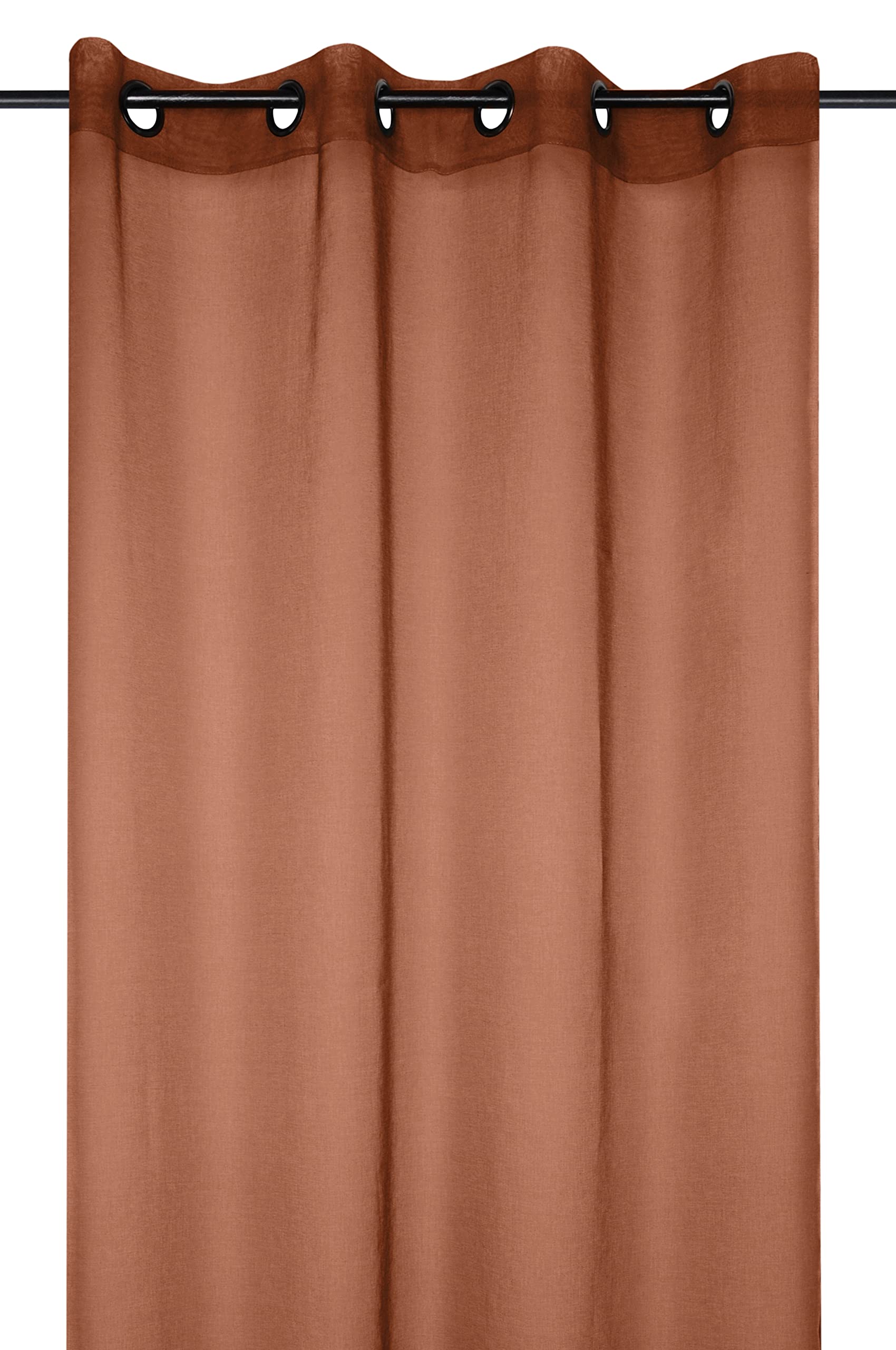 Lovely Casa Polyester Net Curtain 135 x 260 cm Terracotta — image 1