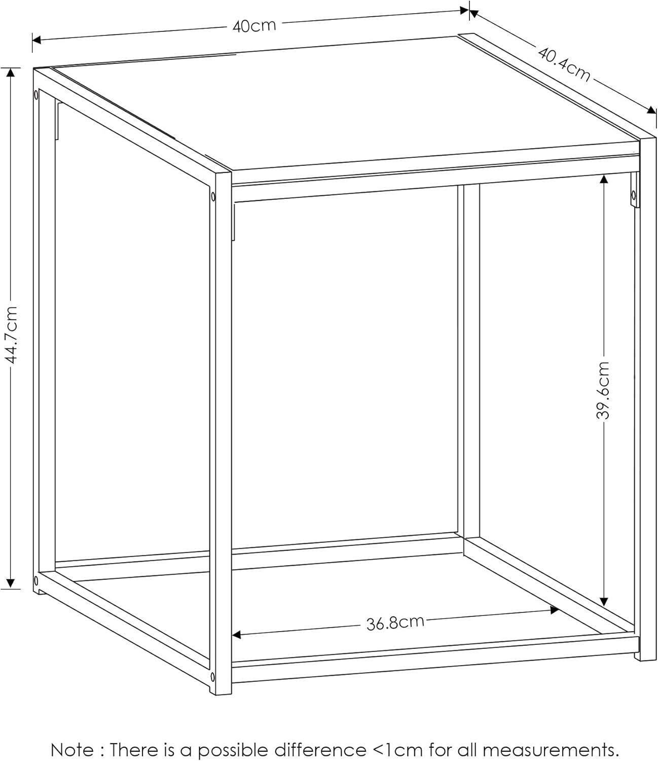 FURINNO Camnus Modern Living End Table, French Oak Grey: Furniture & Decor