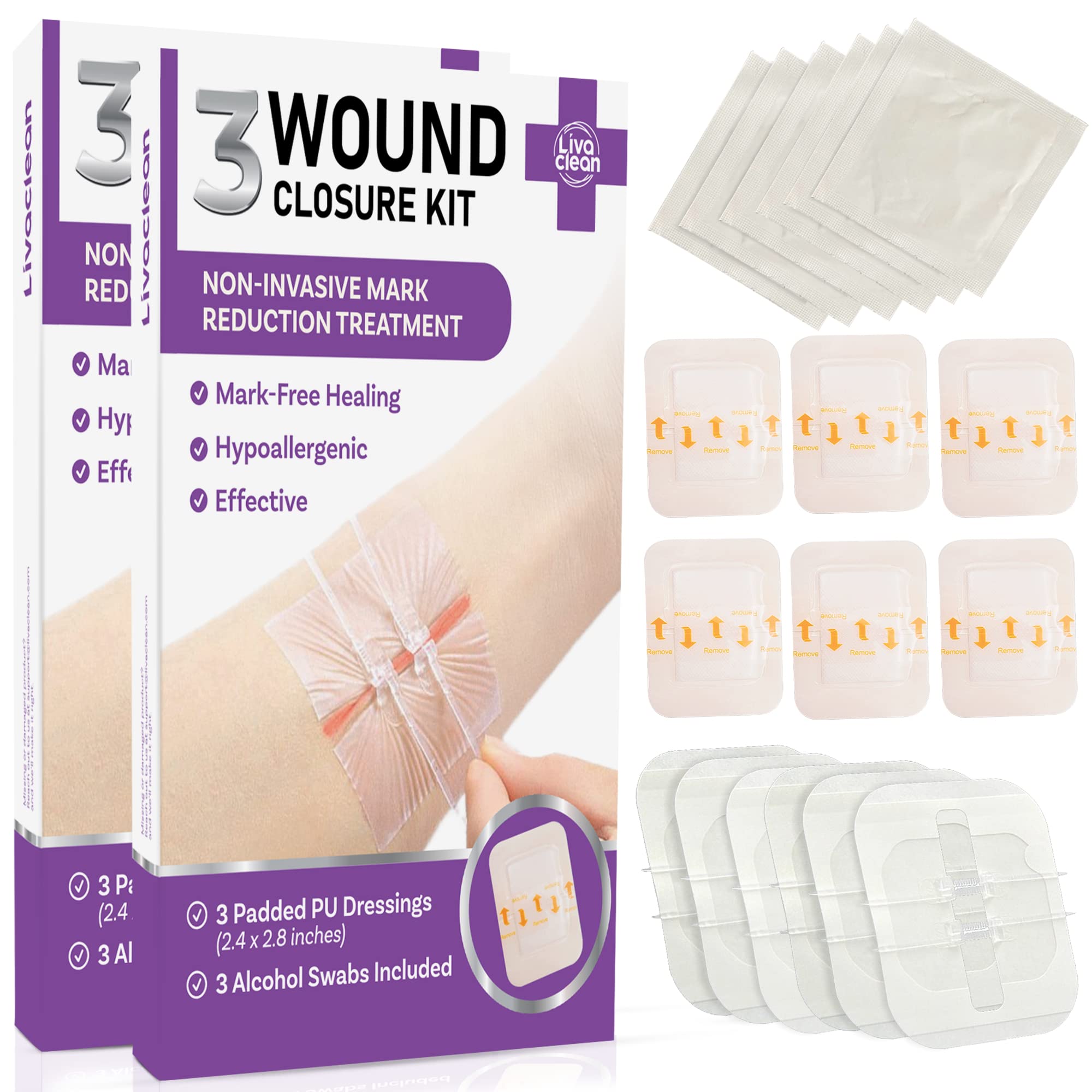 Photo 1 of (6 CT) 2.3 X 2.3” Butterfly Closures - Wound Closure Strips - Zip Stitch Wound Closure Butterfly Bandaids Adhesive Steri Strips Injury Closuring Glue Bandages Sutures
