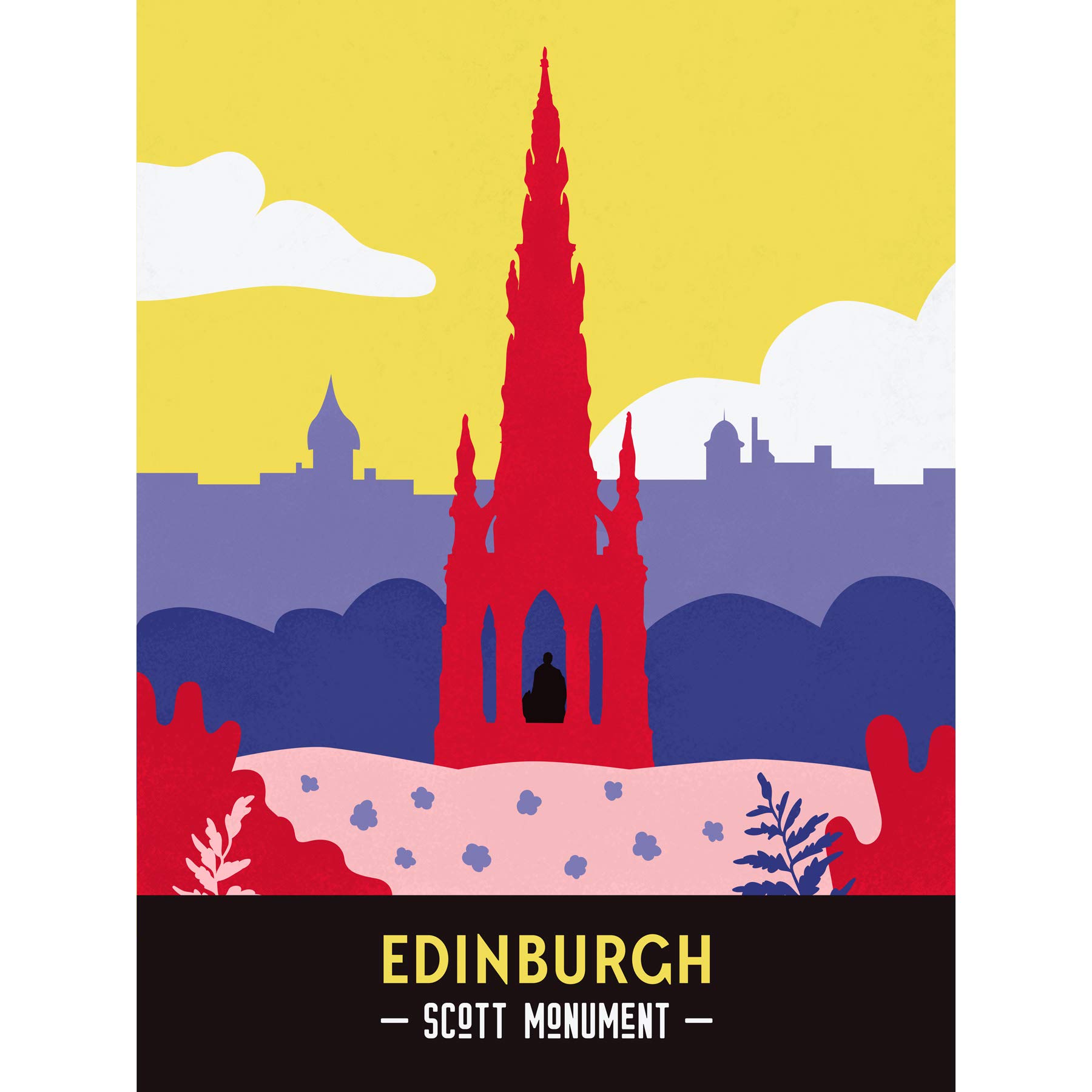 Scotland Travel Edinburgh Scott Monument Large Canvas Wall Art Print