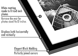 Americanflat 9x12 Picture Frame Set of 5 in Black