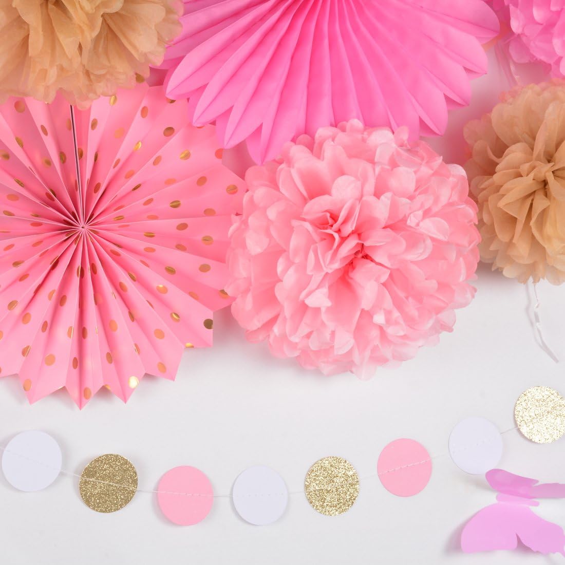 16pcs Happy Birthday Banner Rose Pour Fille Easy Joy Decoration Anniversaire Fille Rose Et Or Pompon Boule A Suspendre Etoile Guirlande Ruban Decoration Loisirs Creatifs Cuisine Maison Eng Bouldermicrofinance Org