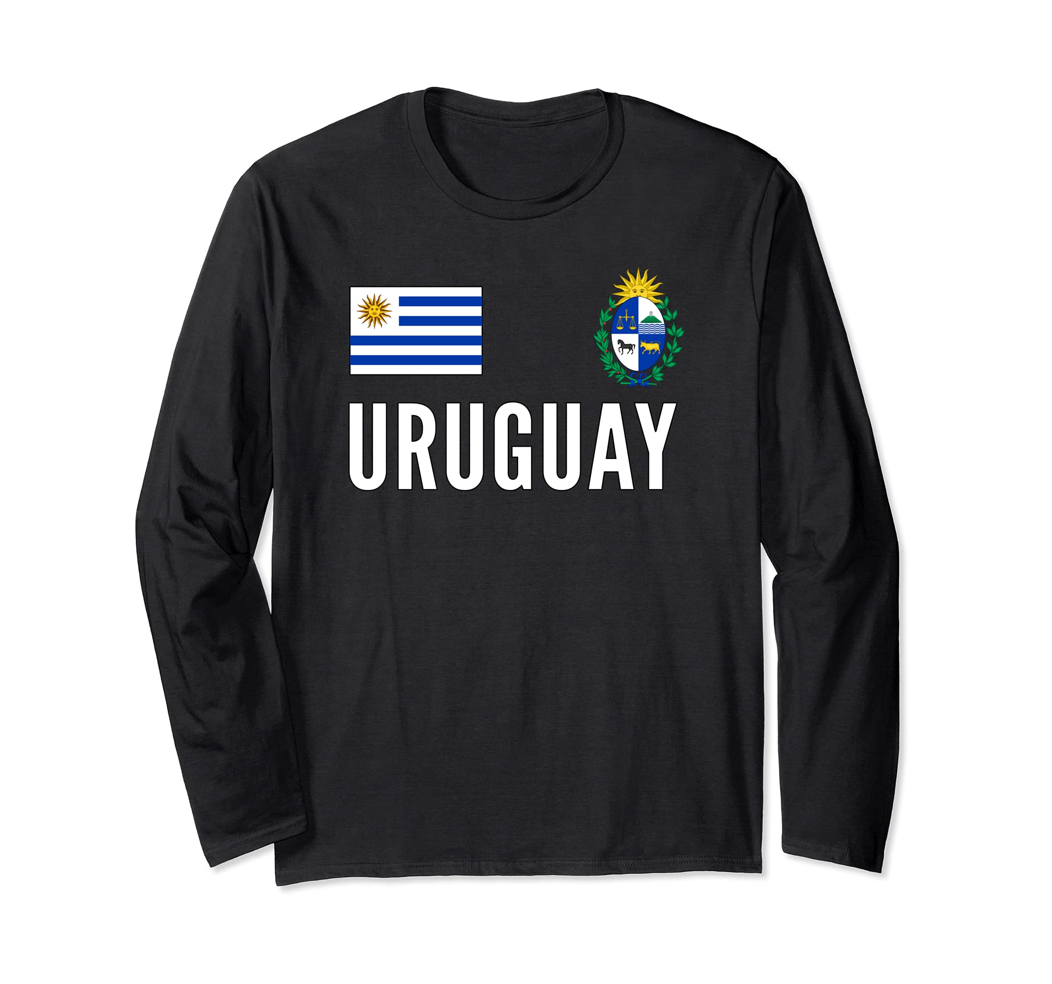 Uruguay Soccer Jersey Football Fan Support Long Sleeve T-Shirt