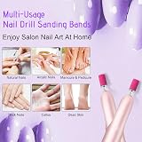 Bleswin Nail Drill Sanding Bands Set 300Pcs Coarse & Fine Grit 3/32" Mandrel view 4