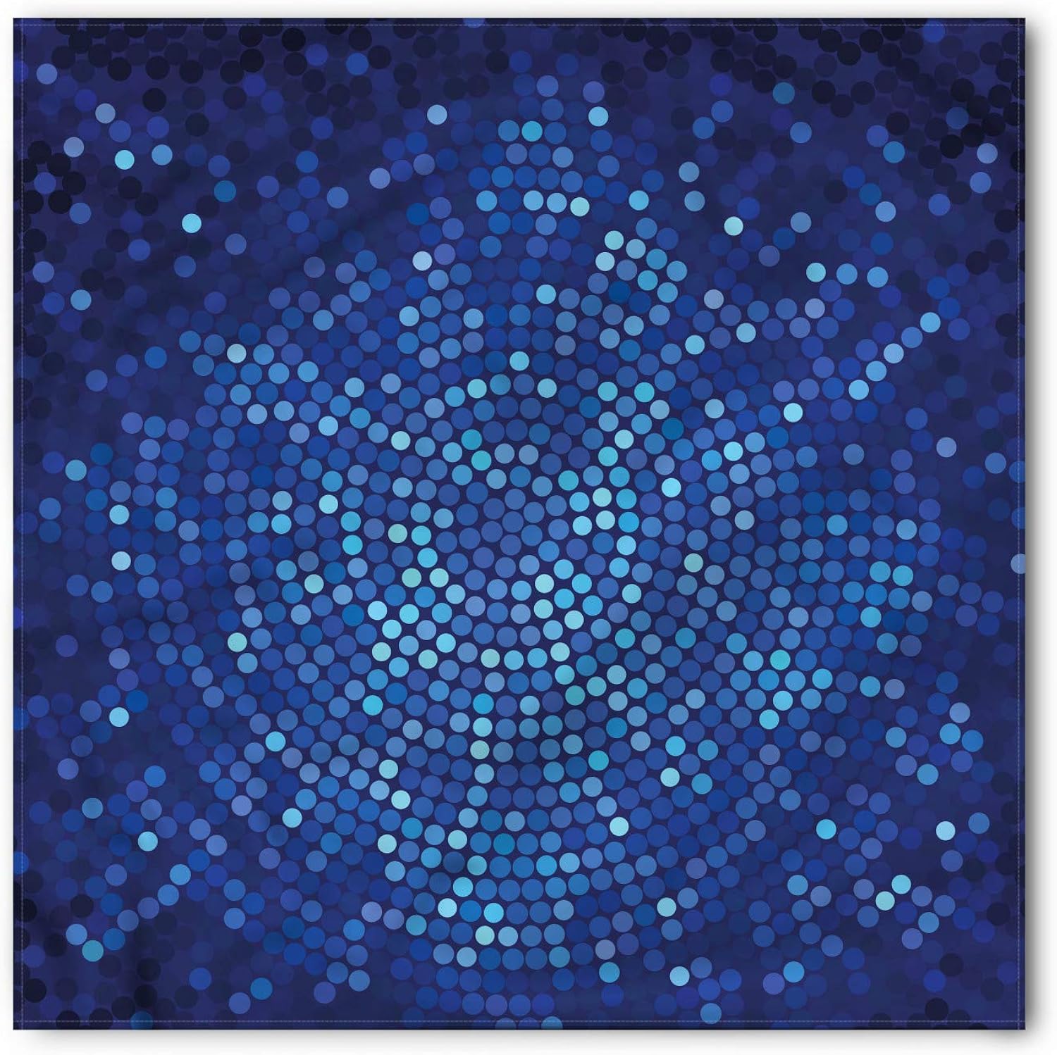 Ambesonne Unisex Bandana, Abstract Spiral Mosaic Dots, Blue Navy: Clothing