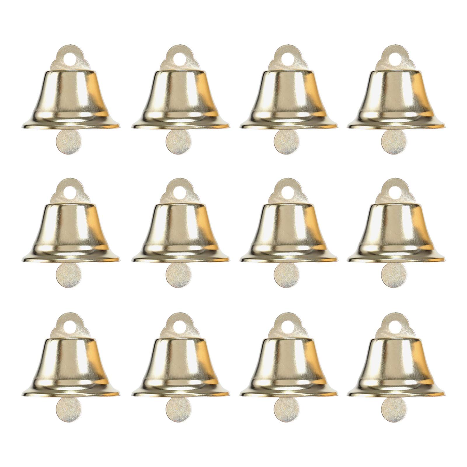BinaryABC Golden Bell Jingle Bells Christmas Tree Ornaments Decoration,Christmas Tree Pendants,45MM,12Pcs(Golden)