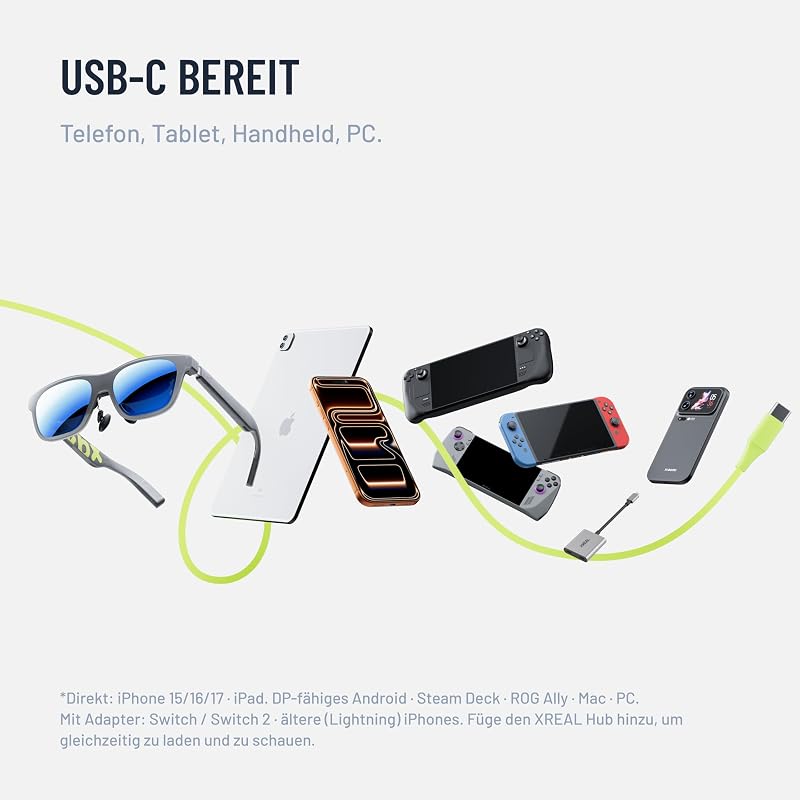 xbx a01+ AR Brille, 147'' Tragbar Großbildschirm für Filme & Gaming