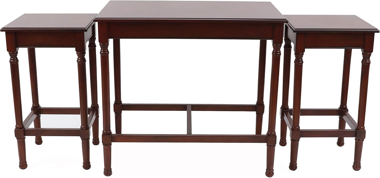 Decor Therapy Nesting Tables, Aged Cherry: Furniture & Decor