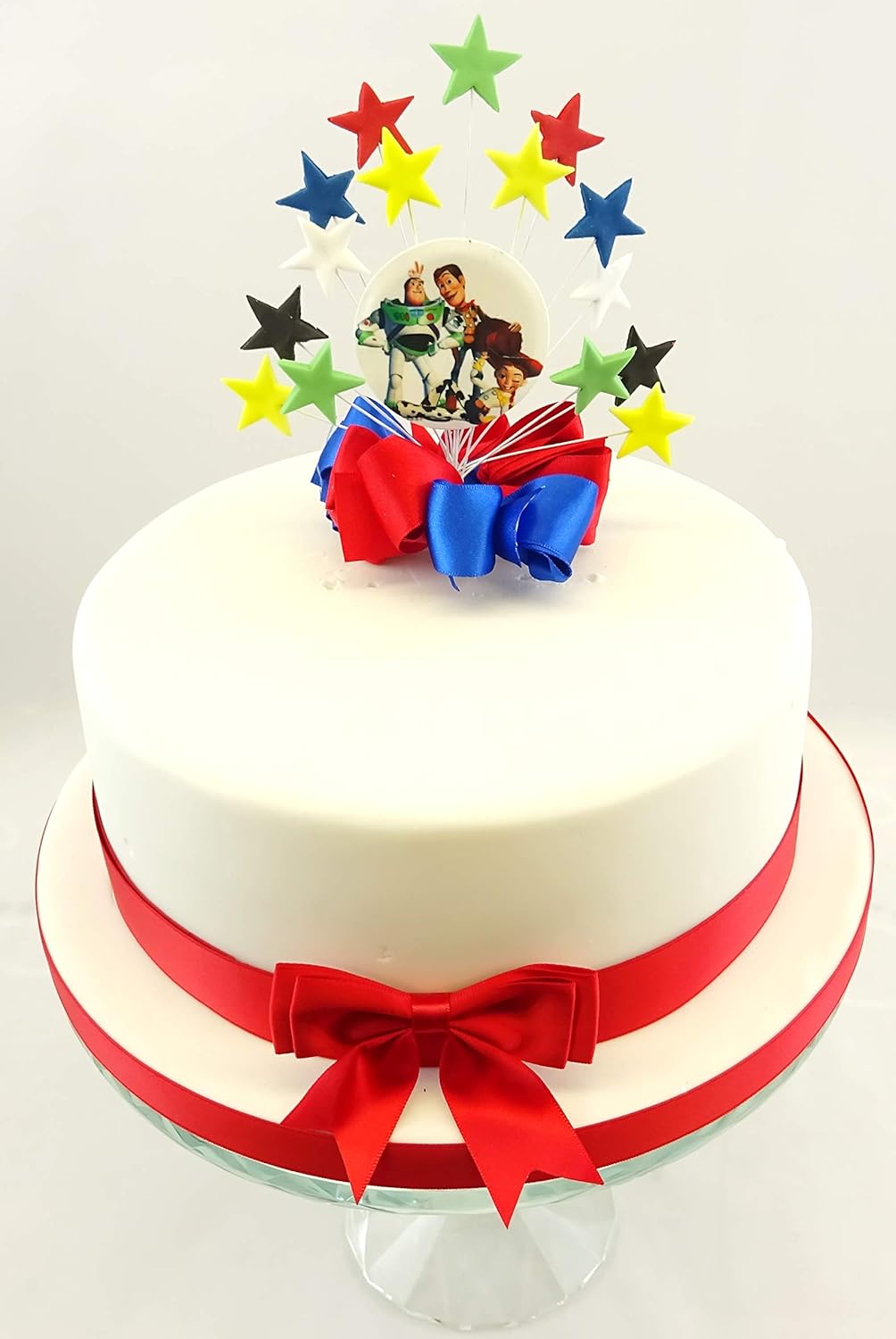 Toy Story Buzz Woody Jessie Star Burst Birthday Cake Topper