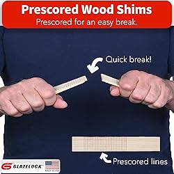 Glazelock Prescored Wood Shims for Leveling