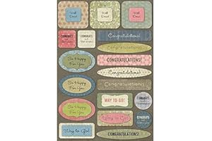 Karen Foster 5-1/2 Inch by 9 Inch Cardstock Stickers, Congratulations