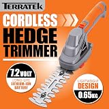 Terratek 2 in 1 Cordless Hedge Trimmer 7.2V with 2 Blades 120mm view 2