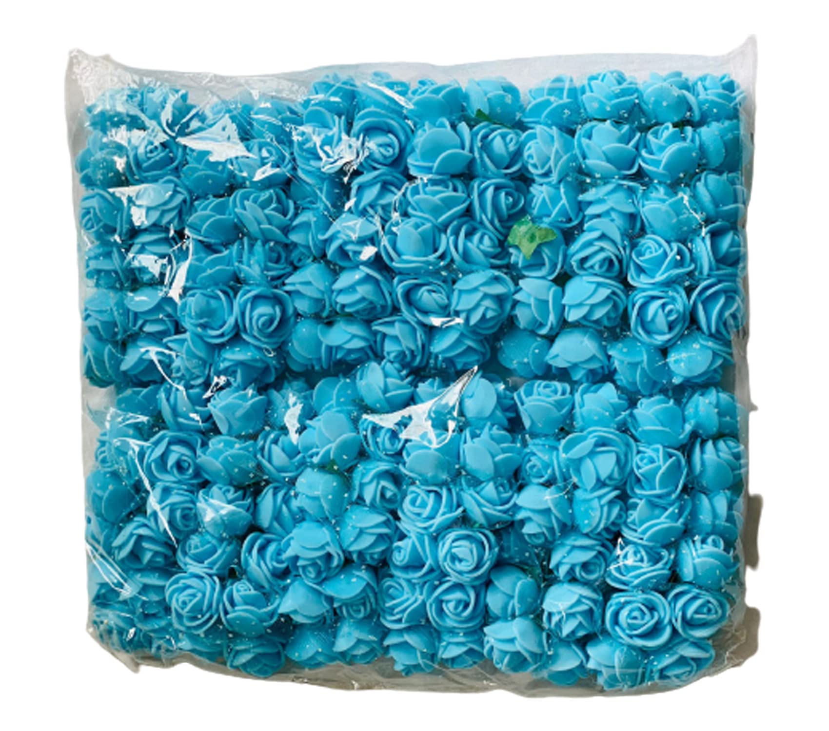 Creative Balloons Artificial Rose Foam Flowers - Light-Blue Fake Flower Heads for Wedding, Birthday, Memorial Day DIY Crafting, Home Office Decoration - 144pcs
