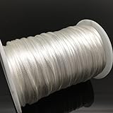 FQTANJU White 2 mm x 100 Yards Satin Nylon Trim Cord, Rattail, Chinese Knot, Kumihimo, Premium Quality